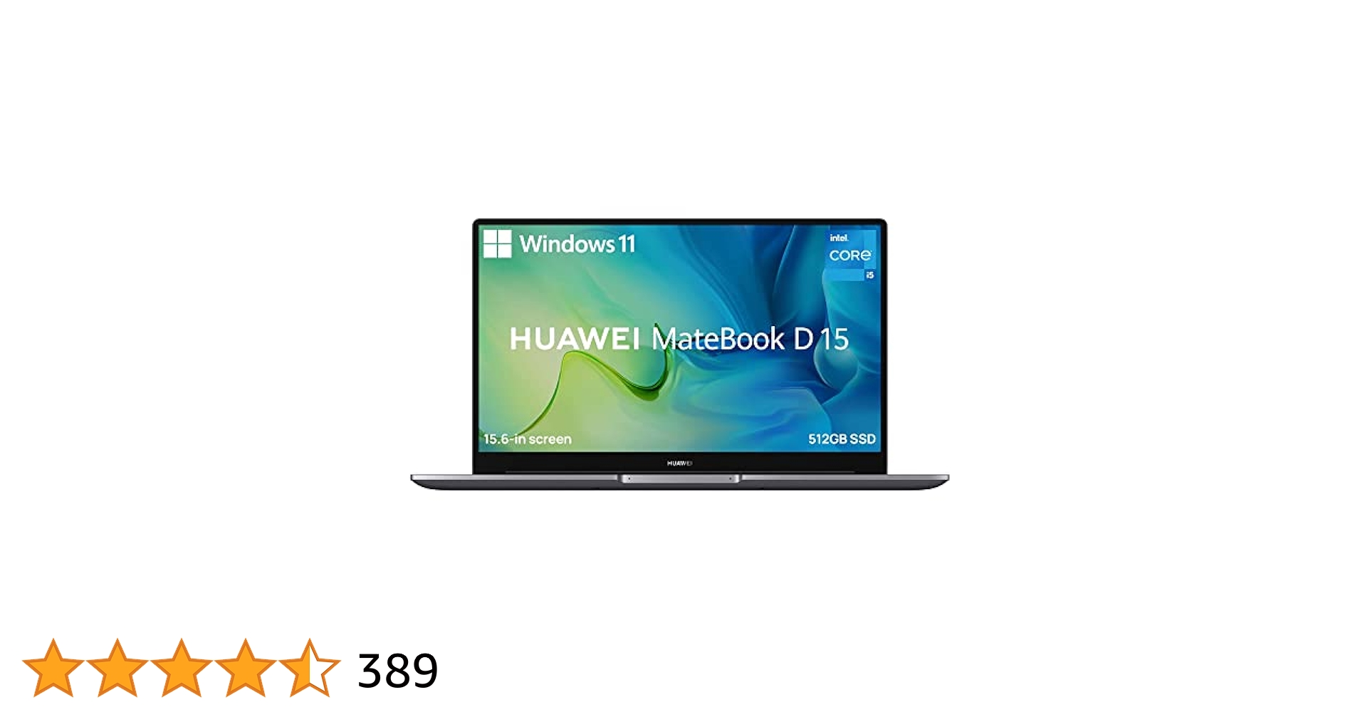 HUAWEI MateBook D 15 Laptop - Windows 11, 15.6'' 1080P Eye